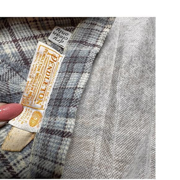 Pendleton Blue Plaid Maxi Wool Skirt Classic Vintage pockets 6/8 - Picture 4 of 10